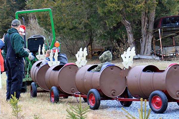 Kids Reindeer Train Ride at Christmas Tree Farm Winchester VA